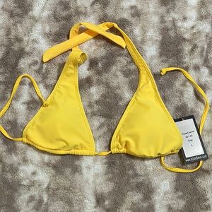 Large yellow bikini top